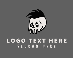 Skate - Punk Skull Rock Band logo design