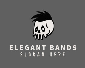 Punk Skull Rock Band logo design