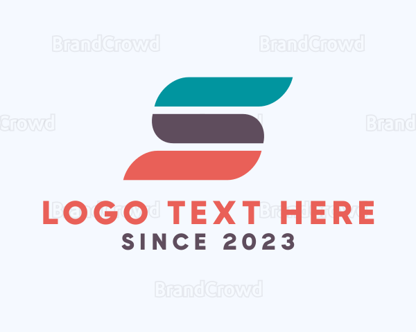 Modern Tech Stripes Letter S Logo