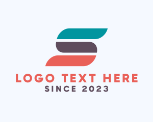 Modern Tech Stripes Letter S logo design