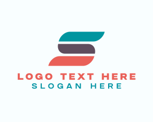 Business Tech Stripes Letter S Logo