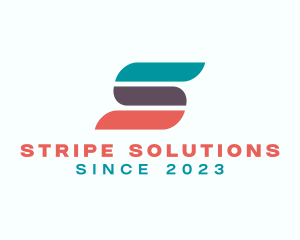 Business Tech Stripes Letter S logo design