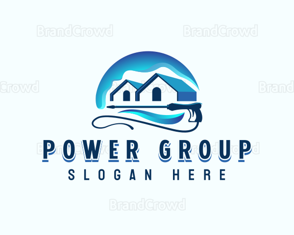 Residential Cleaning Pressure Washer Logo