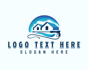 Home Cleaning - Residential Cleaning Pressure Washer logo design