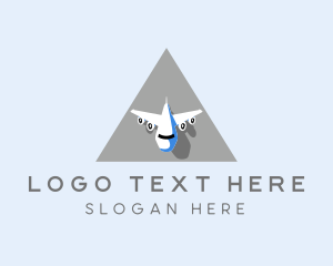 Triangle - Cargo Airplane Aviation logo design