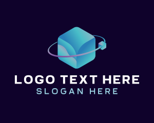 Box - Digital Cube Orbit logo design