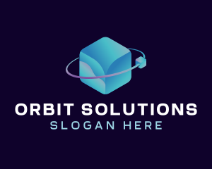 Digital Cube Orbit logo design