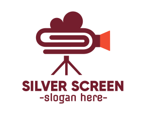 Film Production - Paper Clip Video Camera logo design