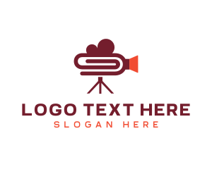 Bollywood - Paper Clip Video Camera logo design