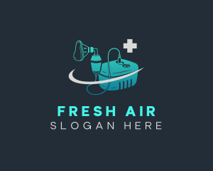 Medical Nebulizer Breather logo design