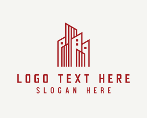 Office Space - Skyscraper Building Hotel logo design