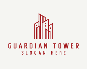 Skyscraper Building Hotel logo design