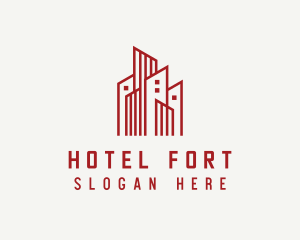 Skyscraper Building Hotel logo design