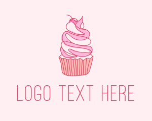 Fondant - Pastry Cupcake Dessert logo design