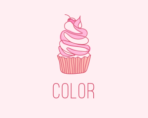 Pastry Cupcake Dessert Logo