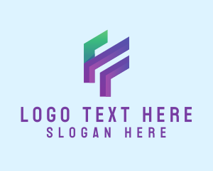 Letter Ss - Geometric Letter FF Monogram logo design