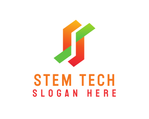 Modern Tech Letter S logo design