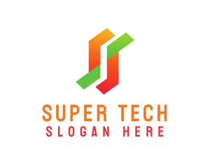 Modern Tech Letter S logo design