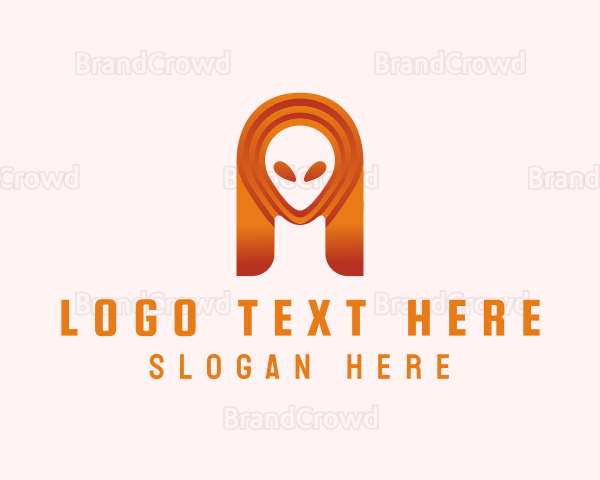 Alien Galaxy Letter A Logo