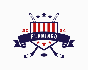 Athlete - American Hockey Sports logo design