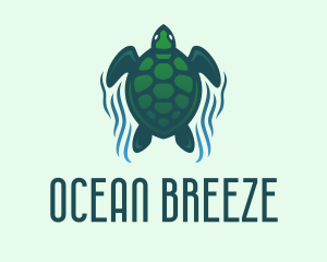 Green Sea Turtle  logo design