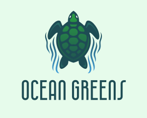 Green Sea Turtle  logo design