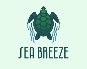 Green Sea Turtle  logo design