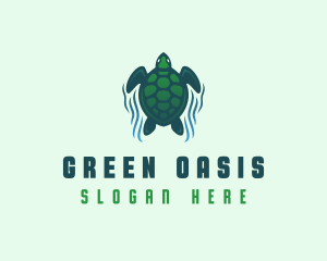 Green Sea Turtle  logo design