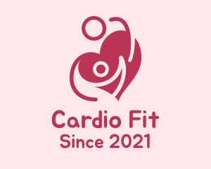 Cardio - Lovely Couple Heart logo design