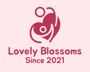 Lovely - Lovely Couple Heart logo design