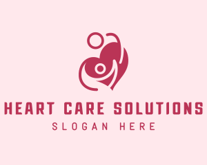 Lovely Couple Heart logo design