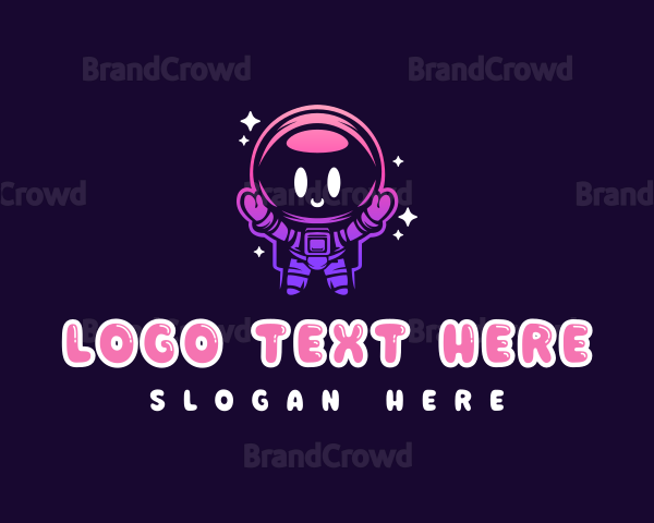 Cute Gaming Astronaut Logo