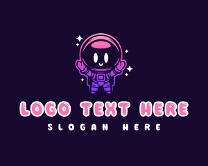 Suit - Cute Gaming Astronaut logo design