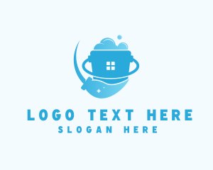 Cleaning - House Cleaning Bucket logo design