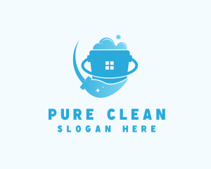 House Cleaning Bucket logo design