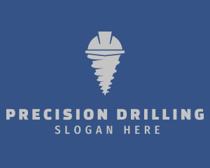 Drilling - Construction Hard Hat Screw logo design