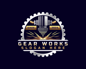 Gear Laser Machine logo design