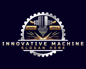 Machine - Gear Laser Machine logo design