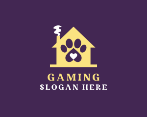 Animal Paw Shelter Home Logo