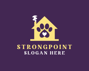 Animal Paw Shelter Home Logo