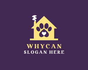 Animal Paw Shelter Home Logo