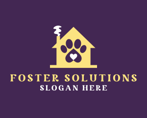 Animal Paw Shelter Home logo design