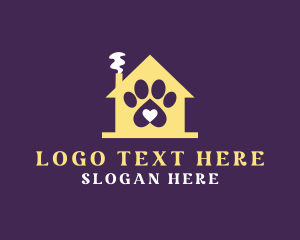 Animal Paw Shelter Home Logo