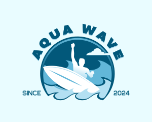 Ocean Wave Surfer logo design