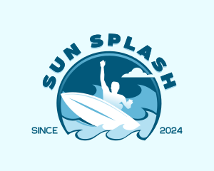 Beachwear - Ocean Wave Surfer logo design