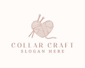 Yarn Heart Crochet logo design