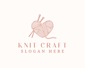 Yarn Heart Crochet logo design