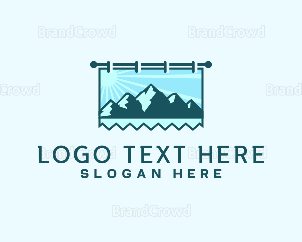 Mountain Trekking Signage Logo