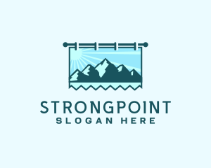 Mountain Trekking Signage Logo