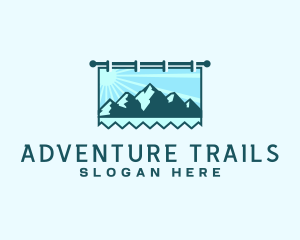 Trekking - Mountain Trekking Signage logo design